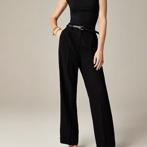 J Crew Essential Wide Leg Trousers Italian Fabric By Nova Fiides Wool Blend Sz4